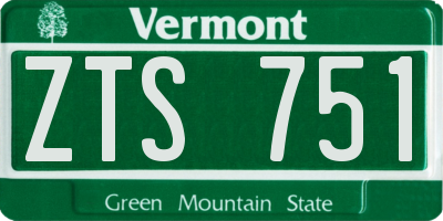 VT license plate ZTS751