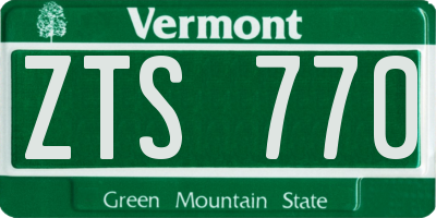VT license plate ZTS770