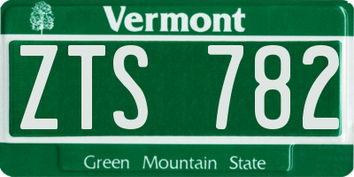 VT license plate ZTS782