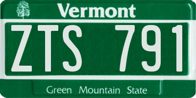 VT license plate ZTS791