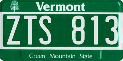 VT license plate ZTS813