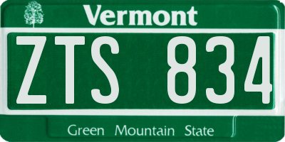 VT license plate ZTS834