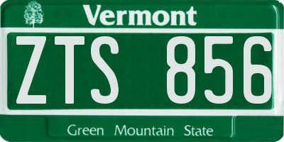 VT license plate ZTS856
