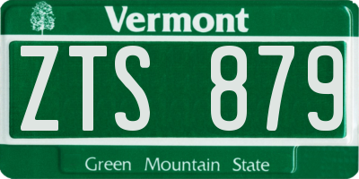 VT license plate ZTS879