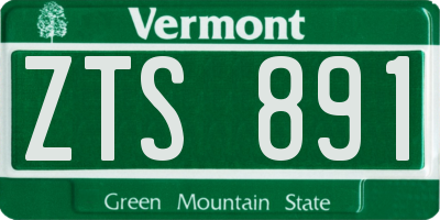 VT license plate ZTS891