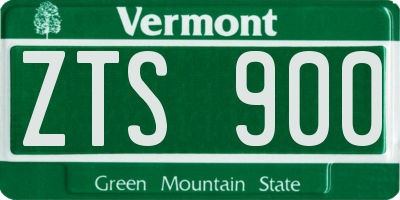 VT license plate ZTS900