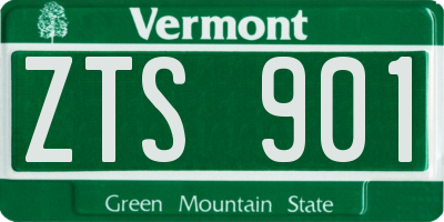 VT license plate ZTS901