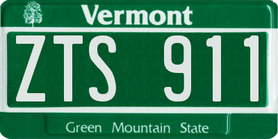 VT license plate ZTS911