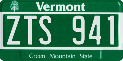 VT license plate ZTS941