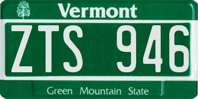 VT license plate ZTS946