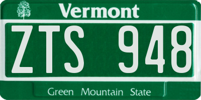 VT license plate ZTS948