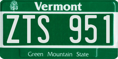 VT license plate ZTS951