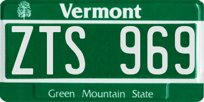 VT license plate ZTS969