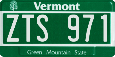 VT license plate ZTS971