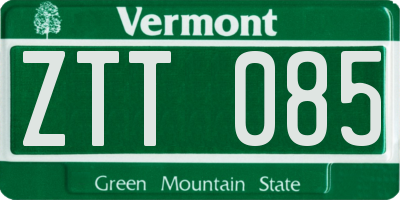 VT license plate ZTT085