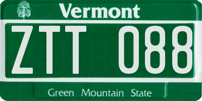 VT license plate ZTT088