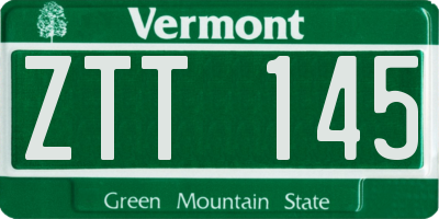 VT license plate ZTT145