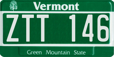 VT license plate ZTT146