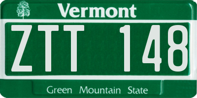 VT license plate ZTT148