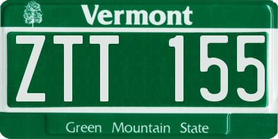VT license plate ZTT155