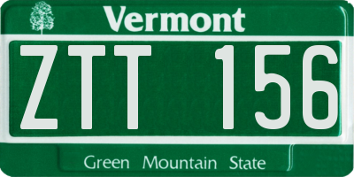 VT license plate ZTT156