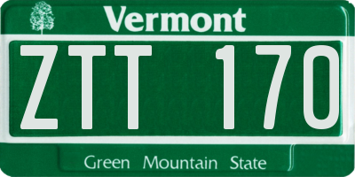 VT license plate ZTT170