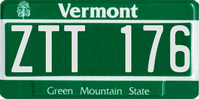 VT license plate ZTT176