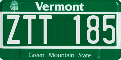 VT license plate ZTT185