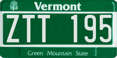 VT license plate ZTT195