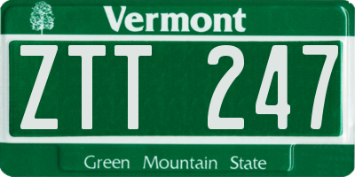 VT license plate ZTT247