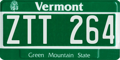 VT license plate ZTT264