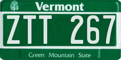 VT license plate ZTT267