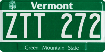 VT license plate ZTT272
