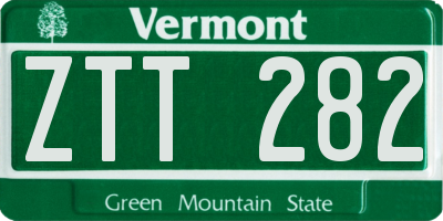 VT license plate ZTT282
