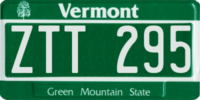 VT license plate ZTT295