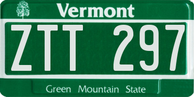 VT license plate ZTT297