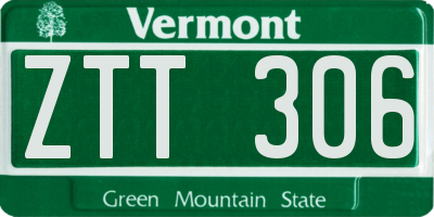 VT license plate ZTT306