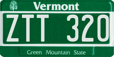 VT license plate ZTT320