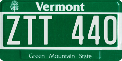 VT license plate ZTT440