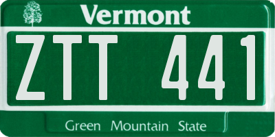 VT license plate ZTT441