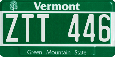 VT license plate ZTT446