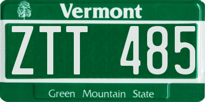VT license plate ZTT485