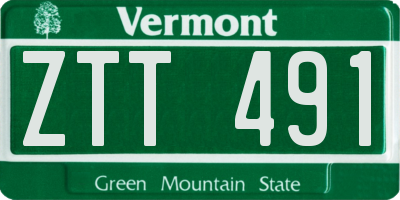 VT license plate ZTT491