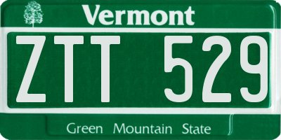 VT license plate ZTT529