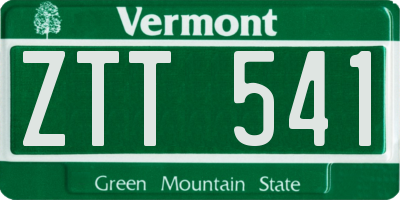 VT license plate ZTT541