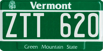 VT license plate ZTT620
