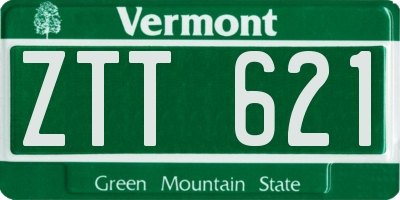 VT license plate ZTT621