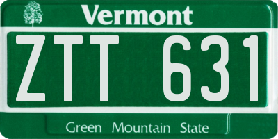 VT license plate ZTT631