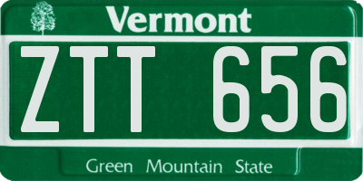 VT license plate ZTT656
