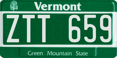 VT license plate ZTT659
